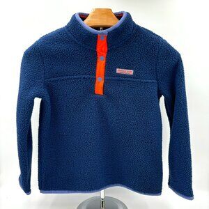 NWT 🐋Vineyard Vines Girls' Snap Placket Sherpa Pullover